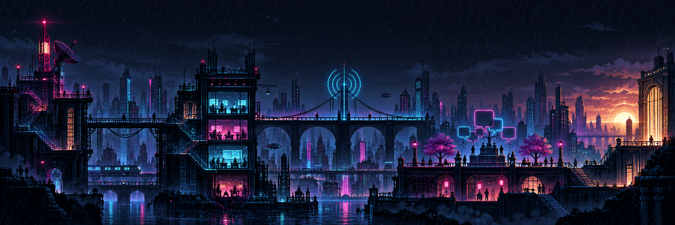 A pixel city level